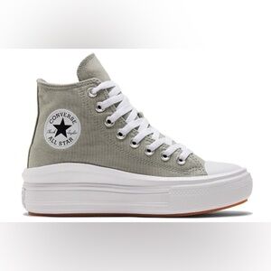 LN Converse Women's Chuck Taylor All Star Move Platform High Tops,Slate Sage Gum